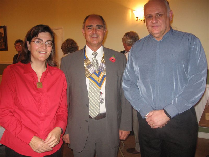 President Mike Enderby with Mr & Mrs McDonald.