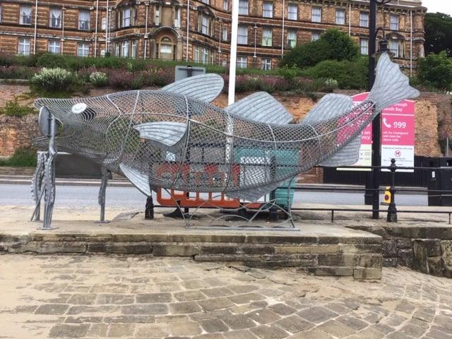 Another proposed initiative to reduce plastic waste on Margate Main Sands - The 'Fin the Fish' installation  at Scarborough