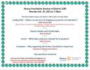 Flyer for District Rotary Foundation Seminar