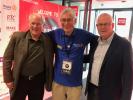 Dr Andrew Aldrin (CEO of the Aldrin Family Foundation), Rotarian Peter Chandler of Stokesley and Rotarian Jim Christensen of Titusville Sunrise Rotary, Florida (Director of ShareSpace Education) at Bring It On 2019.