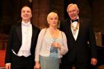 Denise Leigh with Stefan Andrusyschn and Rotary President 2018-19 Neil Smith at last years Concert