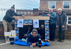 Club Members get ready to sleep out on the 12th April 2024