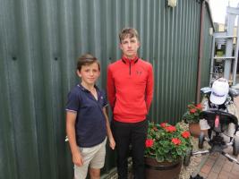 The two young golfers from the Rotary Club of Larbert, Cameron Watson and Fraser Gardiner