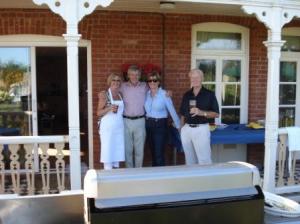 From left to right - Jan Saunders, President Richard Maxwell, Host Margaret Crowe, and Ron Ketley.