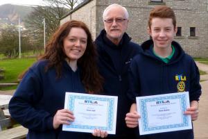 RYLA Students Summer and Tom with Youth Chair Len