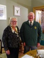 Scott hands over Presidential sash to Jane Cox