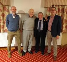 Speakers David Snowdon-Jones and Rev Clive Southerton with President Hywel and speaker finder Bryn