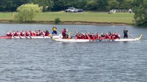 Boat race in action