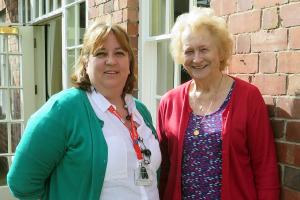 (L-R) Rachel Wintle and Val Brown of The Alzheimer's Society