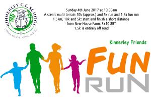 Friends of Kinnerley School Fun Run 9.45am SY10 8BT