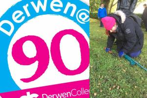 Derwen College students help plant crocus corms