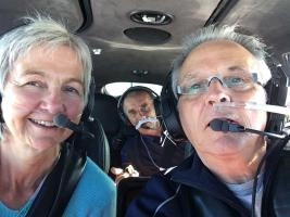 Ian Kerr with cabin crew donning oxygen at 25000 ft. ! 