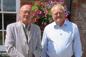 President Ian Glenister with George Rook (R)