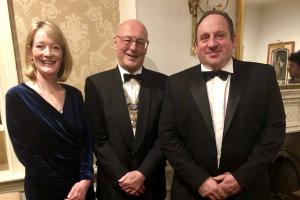 Guest speaker Sally Johnson, President Ian and Stephen Johnson