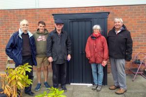 parkrun Shed Assembly team with volunteer Jack Pickett and organiser