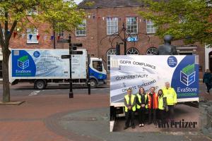 Kane Tuft, Jess Jones from EvaStore, Harry Richardson and Sherie Soper from Borderlands and Justin Soper from Rotary Oswestry