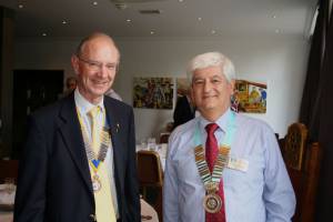 President Gordon and District Governor Simon Kalson.