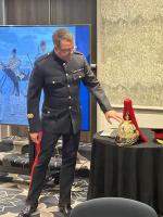 Our guest speaker, Warrant Officer Richard Stringfellow, Band Corporal Major of the Household Cavalry