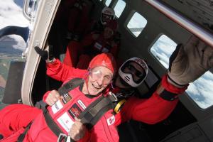 Erroll Bateman's sky dive in July 2016