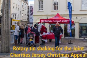 Rotary tin shaking for the Jersey Christmas Appeal
