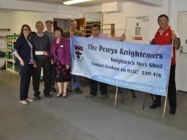 Kirsty Williams supports Knighton Men's Shed