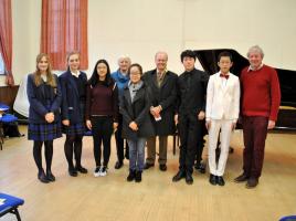 From left to right Annika, Caroline, Lucy, Margaret Davies, Gloria, Patrick, Albert, Jason and Graham Trew