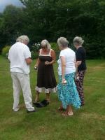 Rotarians enjoying garden games