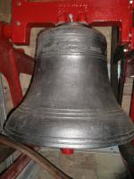 Restored bell back in the tower at St Mary's Berkeley