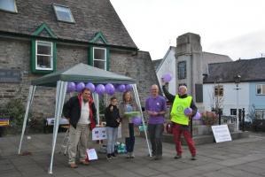 Polio awareness stall at the Knighton Community Market