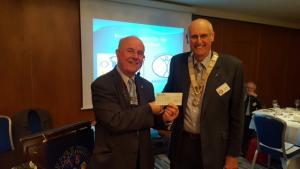 Cheque presentation to Wateraid