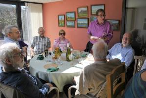 Frugal lunch at the Barwick's home