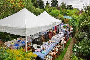 The sun shone on Anne and Tony's amazing garden!