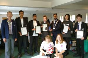 2020 Feb - Chesham Grammar at Rotary meeting