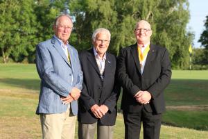 Left to right. Malcolm Fearn (President Elect). Ron Mobbs (President), Cliff Swift (Vice President).