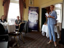 This morning we had a return visit from Jacqui Drake, it was a year since she last spoke at our breakfast meeting and to have the pleasure of hearing her speak to us again was more than wonderful. Jacqui is a lady on a mission, she is living with cancer a