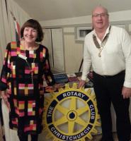 On Tuesday 29th October Christchurch Rotarians and their guests warmly received a presentation at the Kings Hotel from Rotarian Marianne Abley. Marianne started her talk by saying how much she enjoyed being part of the Rotary club and the many Community s