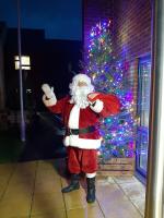 Santa and Trigger the Train were busy just before Christmas visiting Brendoncare Otterbourne Hill and the Nursery near by.
