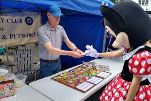 Alan Robinson manning the card table.