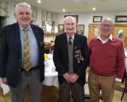 President Simon Flint with Ron Gard and Ian Goodall
