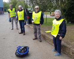 Our team of litter-pickers at Alvaston Park after a busy day collecting litter