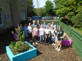 Redeveloped garden at Chilworth School