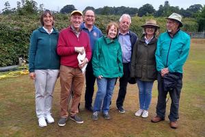 Winners - the soggy bottoms with organisers Ian/Judy Goodall & President Julian