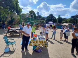 President Tony at the Beckenham Rotary Club stall.
