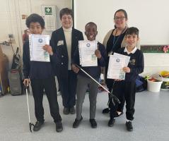 MEMBERS OF BROADMEAD'S YEAR 6 GREEN TEAM