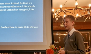 Dmytro Krupnitsky giving presentation