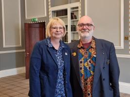 President Robin Graham with Assistant Governor Jackie Berry