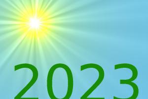 Sun shining on 2023