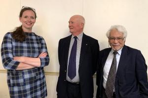 l-r Dr Karina Wright, Robin Sinclair and Prof Wagih el Masri