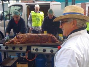 Pig Roast at Christmas Market on 5th December 2009