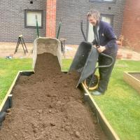 Building New Planters at Sunrise House - May 2022